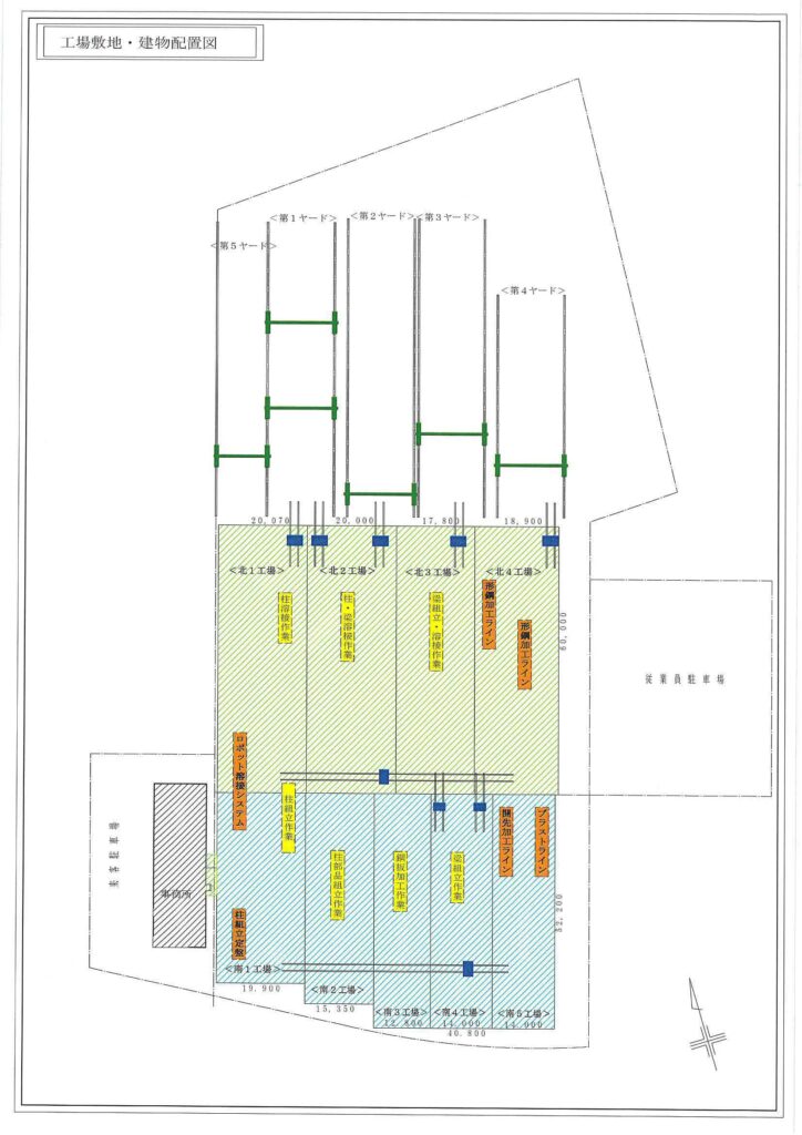 工場敷地・建物配置図